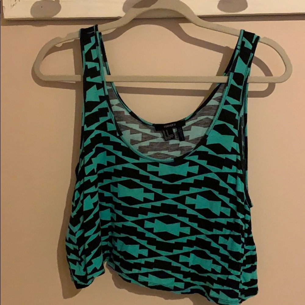 Forever 21 Aztec Print Crop Top